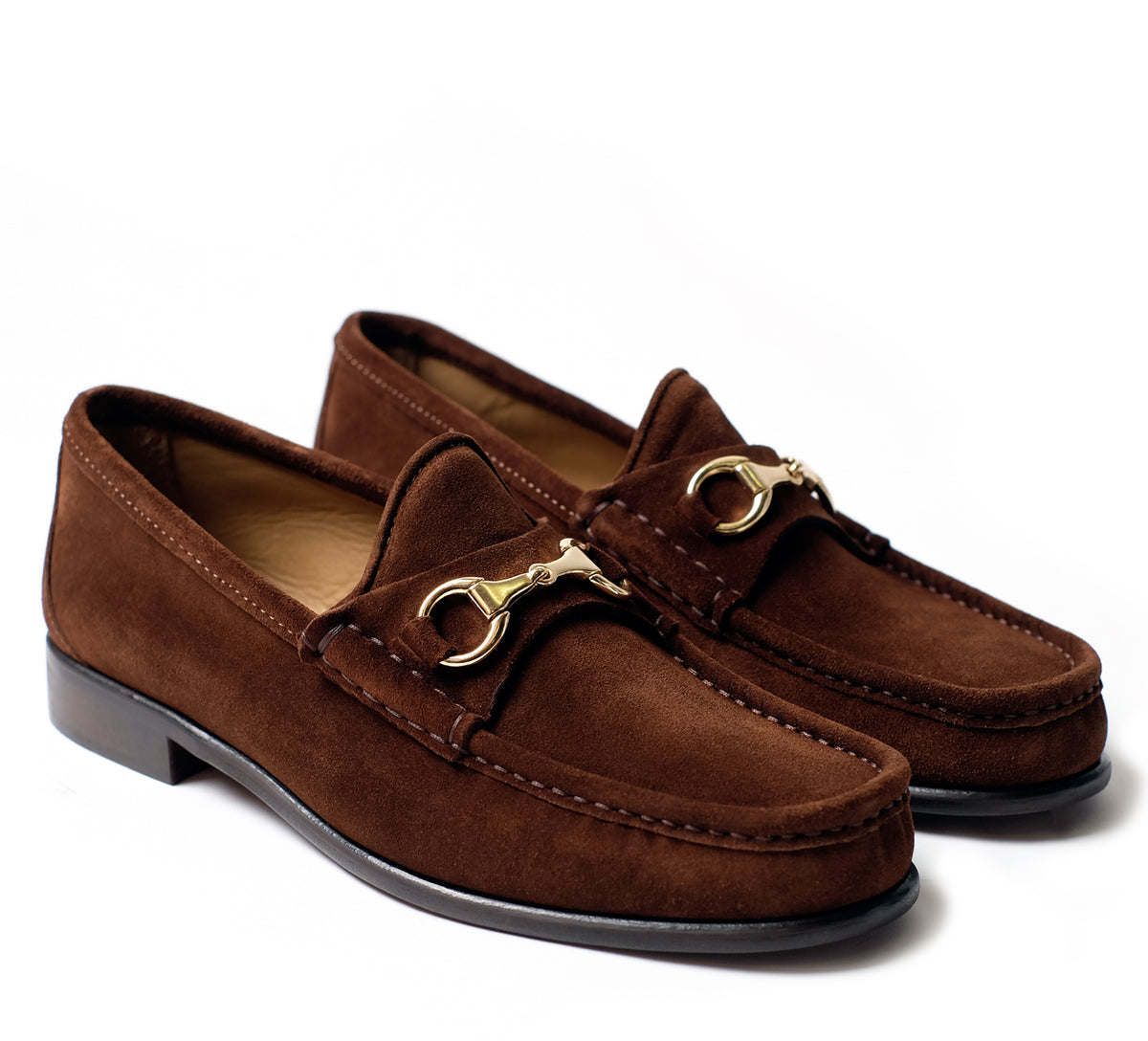 Horatio London Men’s Brown Suede Loafers - Classic Slip-On Dress Shoes Beaufoy_Brown_front_1200x.jpg?  main image 2