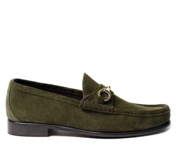 Unlined Beaufoy Loafer - Forest Green Suede
