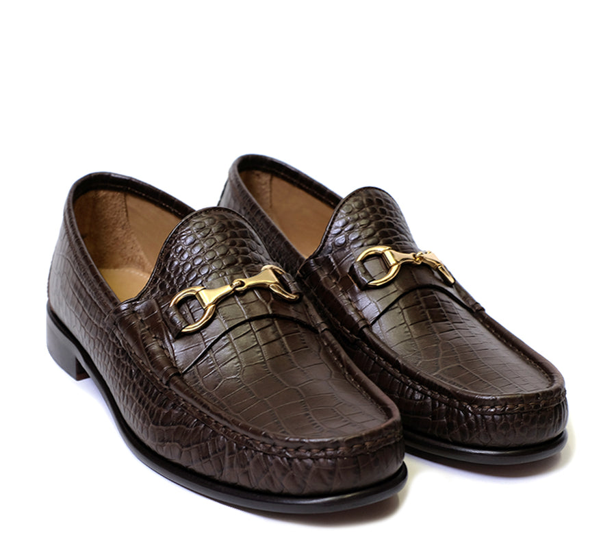 Beaufoy Loafer Dark Brown Croc – Horatio