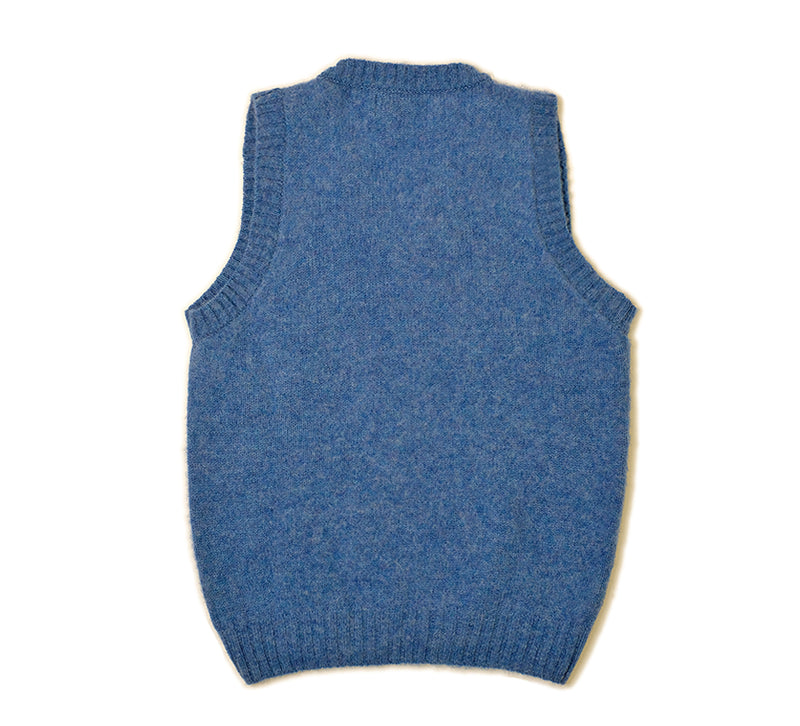 Briard Shaggy Vest - Blue