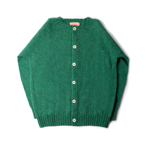 Inverugie Shaggy Cardi - Emerald