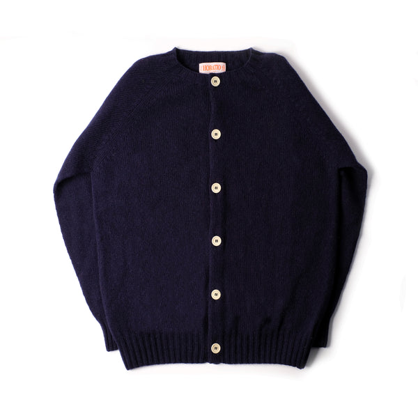 Inverugie Shaggy Cardi - Navy