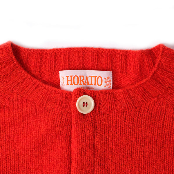 Inverugie Shaggy Cardi - Scarlet
