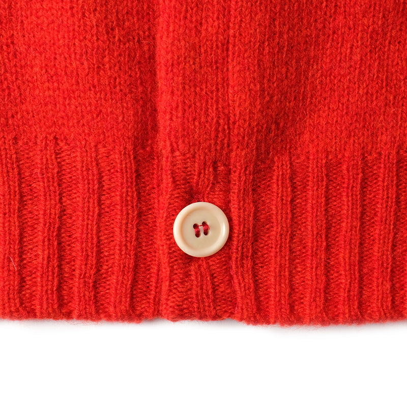 Inverugie Shaggy Cardi - Scarlet