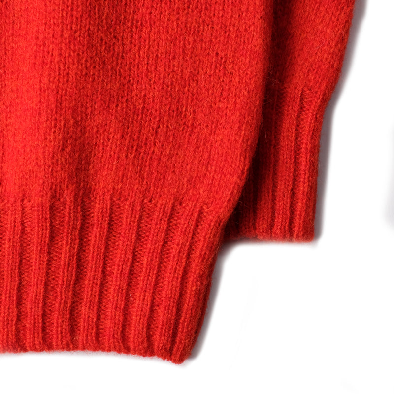 Inverugie Shaggy Cardi - Scarlet