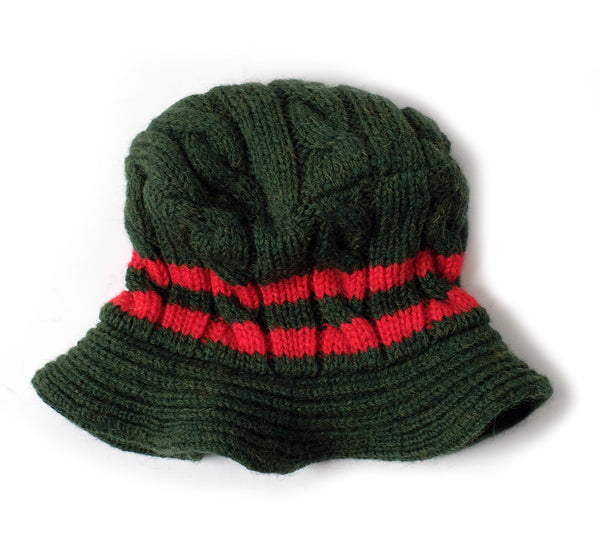Meon Cricket Bucket - Racing Green Cherry Red