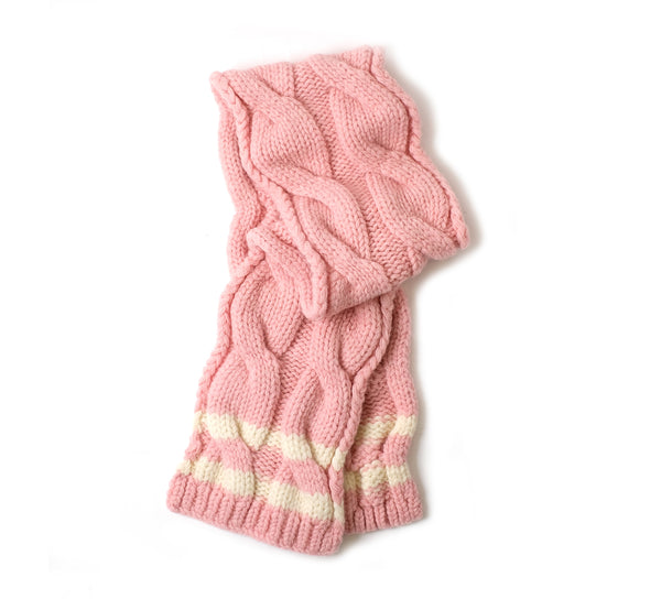 Hurley Cricket Scarf - Rose Pink Ecru