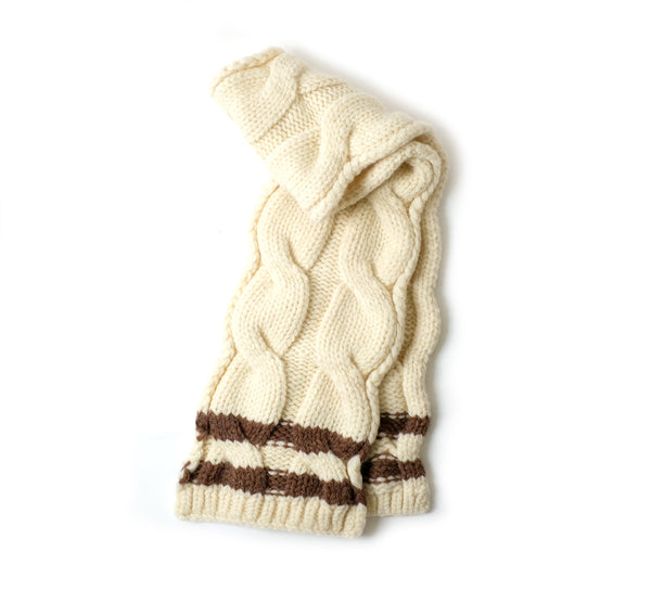 Hurley Cricket Scarf - Ecru Brown