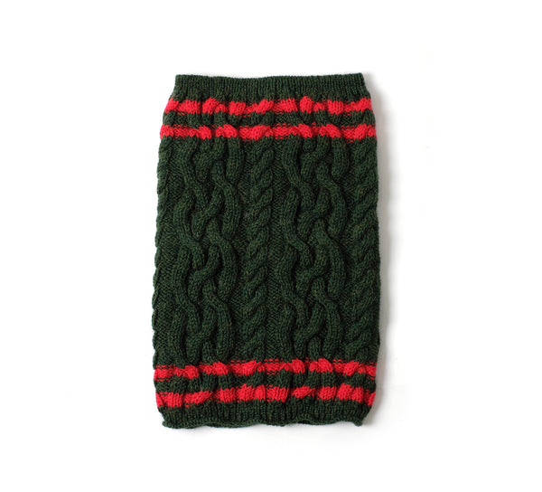 Turville Cricket Snood - Racing Green Cherry Red
