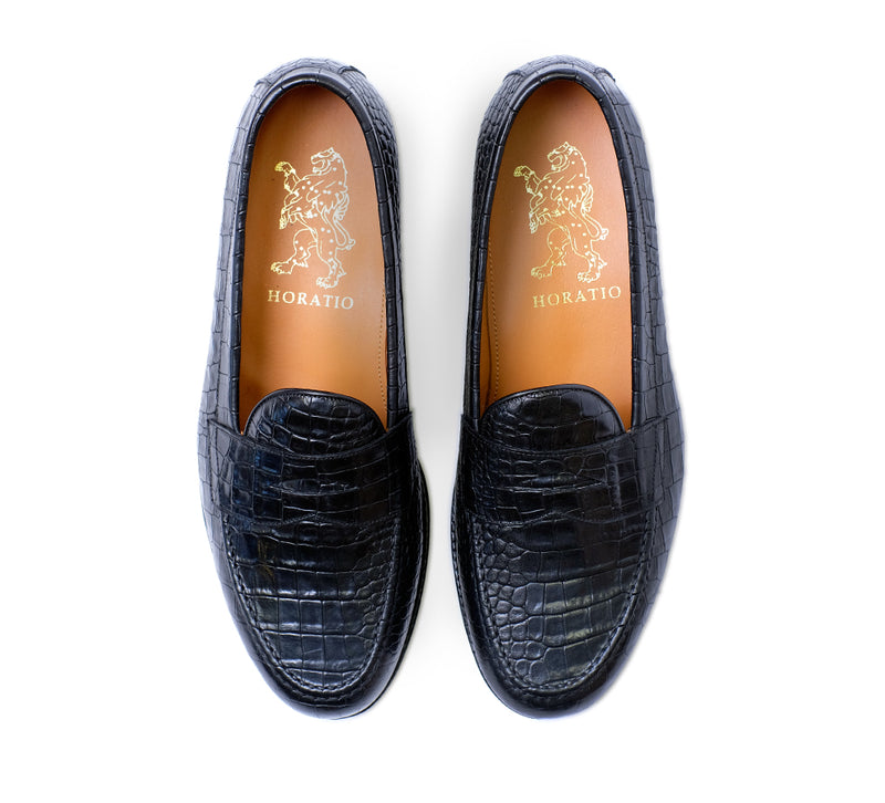 Dartmouth Loafer - Black Croc
