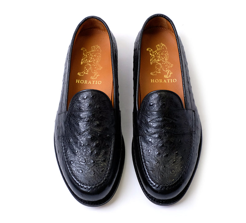 Dartmouth Loafer - Black Ostrich