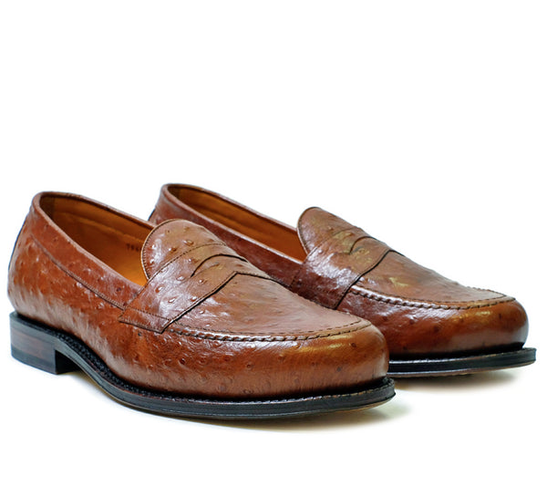 Dartmouth Loafer - Brown Ostrich