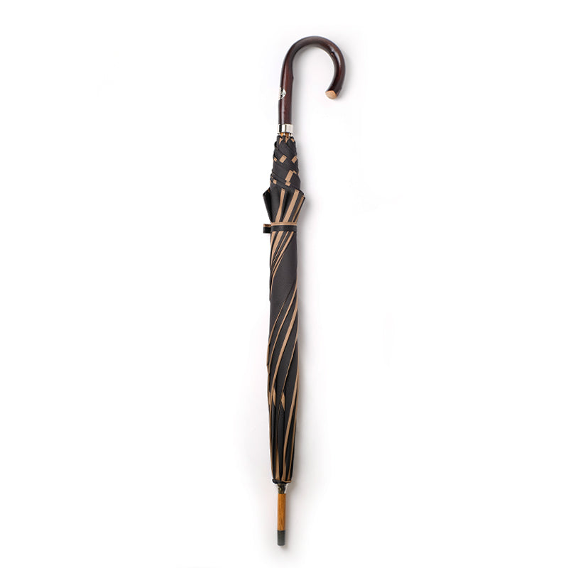 City Boy Umbrella - Gold Black Stripe