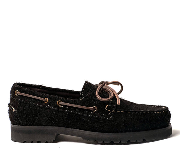 Port-Moc Adventurer Black Hairy Suede – Horatio