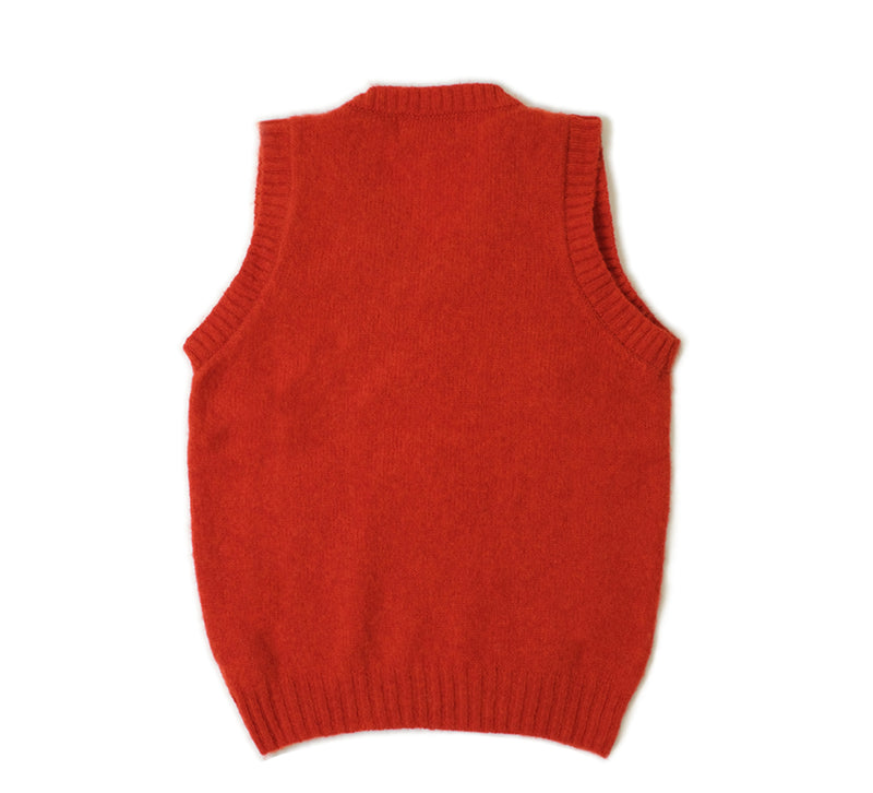 Briard Shaggy Vest - Scarlet