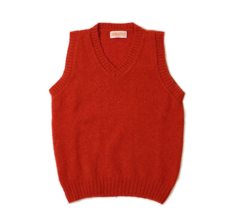 Briard Shaggy Vest - Scarlet