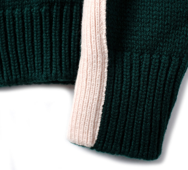 Marnoch Rollneck - Green Ecru