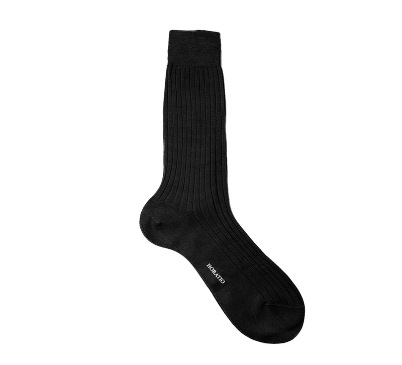 Fine Cotton Socks - Black
