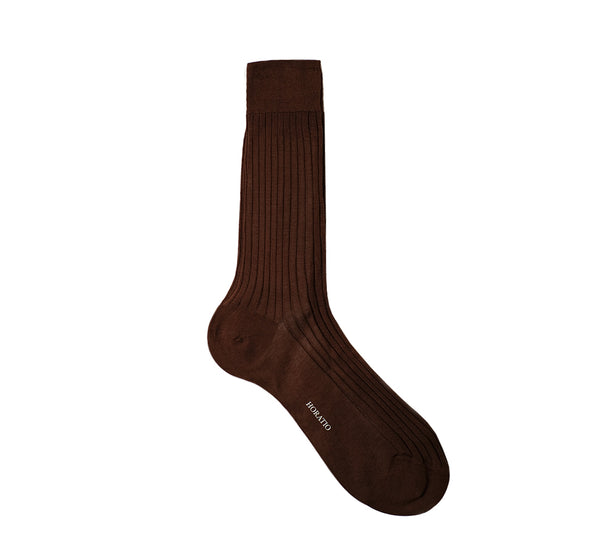 Fine Cotton Socks - Mocha