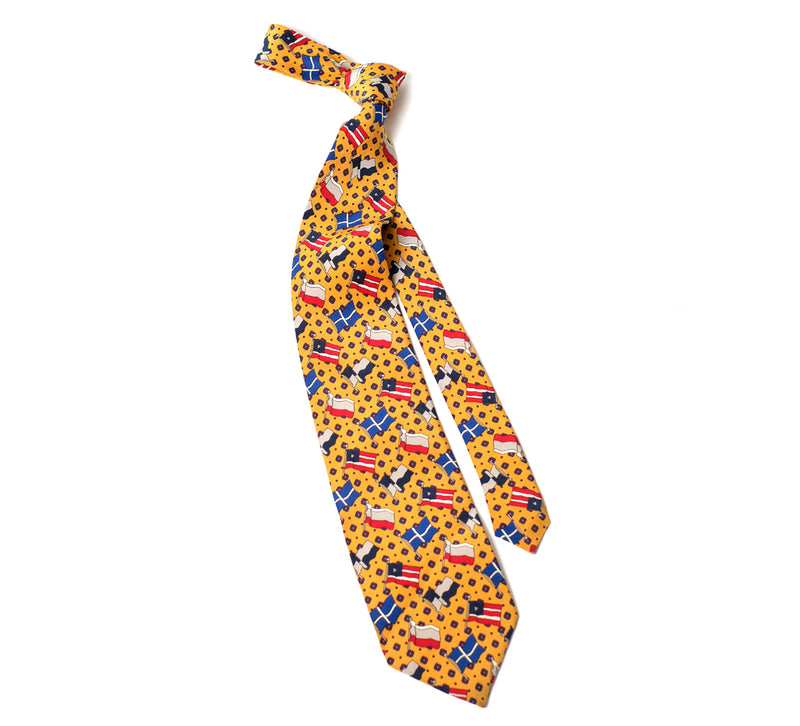 Deadstock Como Silk Tie - Nautical Yellow