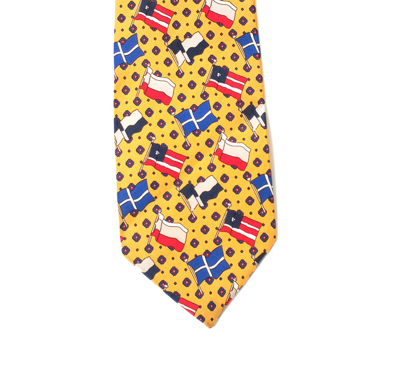 Deadstock Como Silk Tie - Nautical Yellow