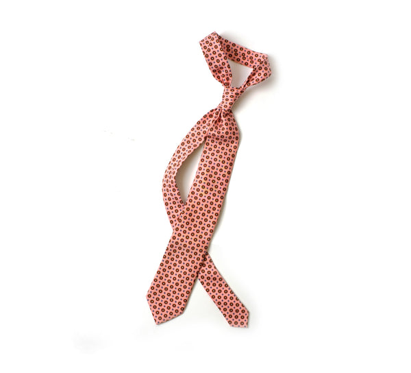 Deadstock Como Silk Tie - Pink Geo