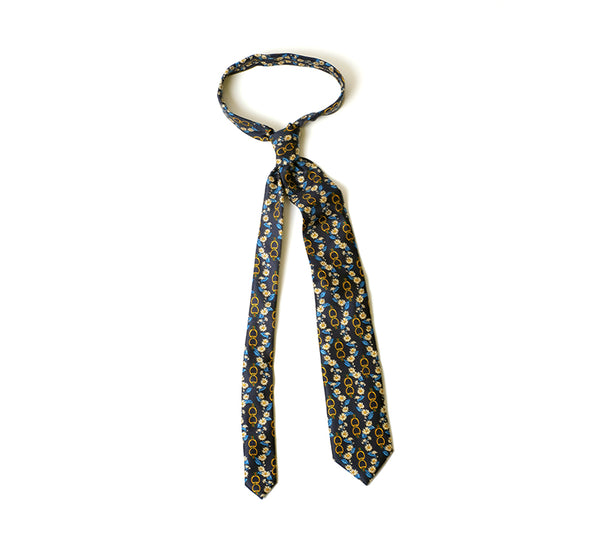 Deadstock Como Silk Tie - Floral Snaffle