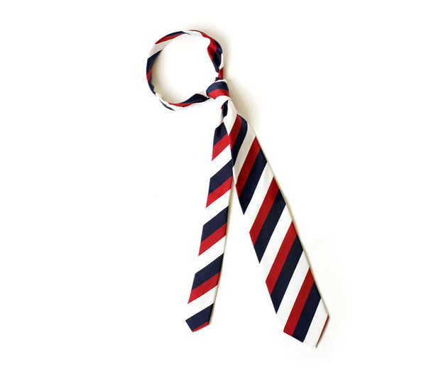 Deadstock Como Silk Tie - Red White Blue