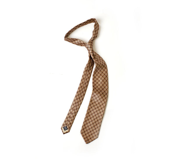 Deadstock Como Silk Tie - Sand Mosaic