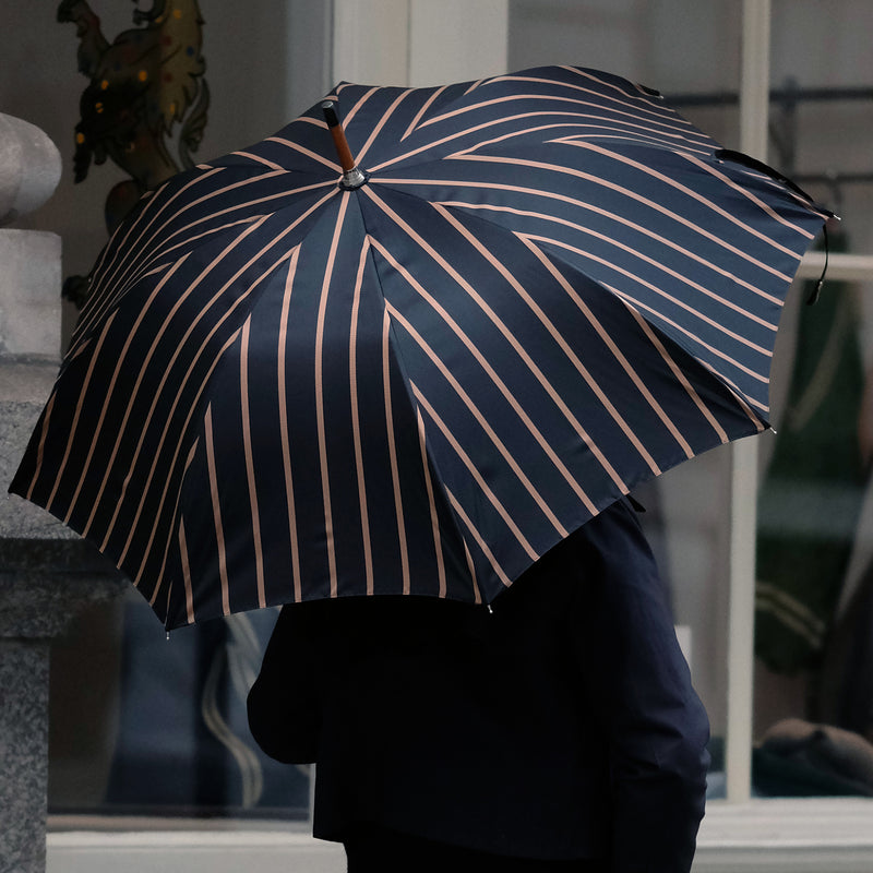 City Boy Umbrella - Gold Black Stripe