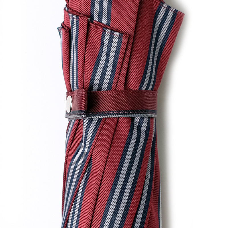 City Boy Folding Umbrella - Red Navy Stripe