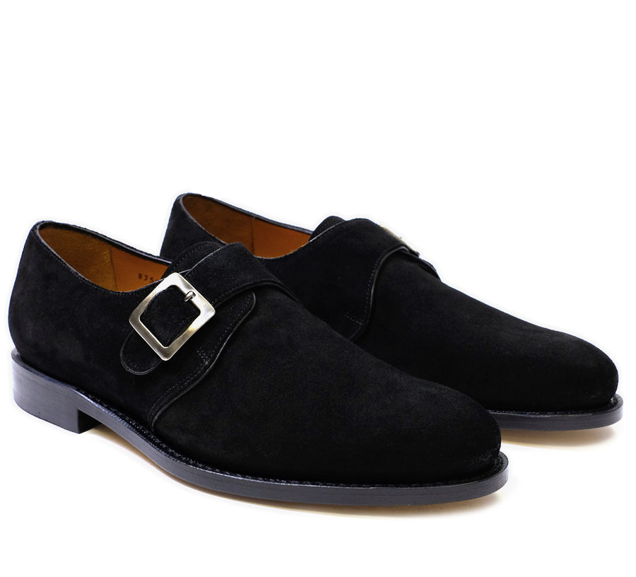 Clarges Single Monk - Black Suede – Horatio