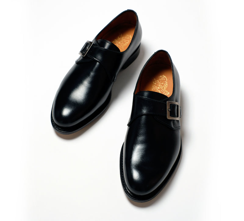 Clarges Single Monk - Black Calf