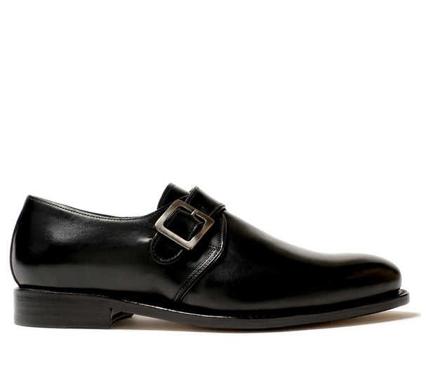 Clarges Single Monk - Black Calf