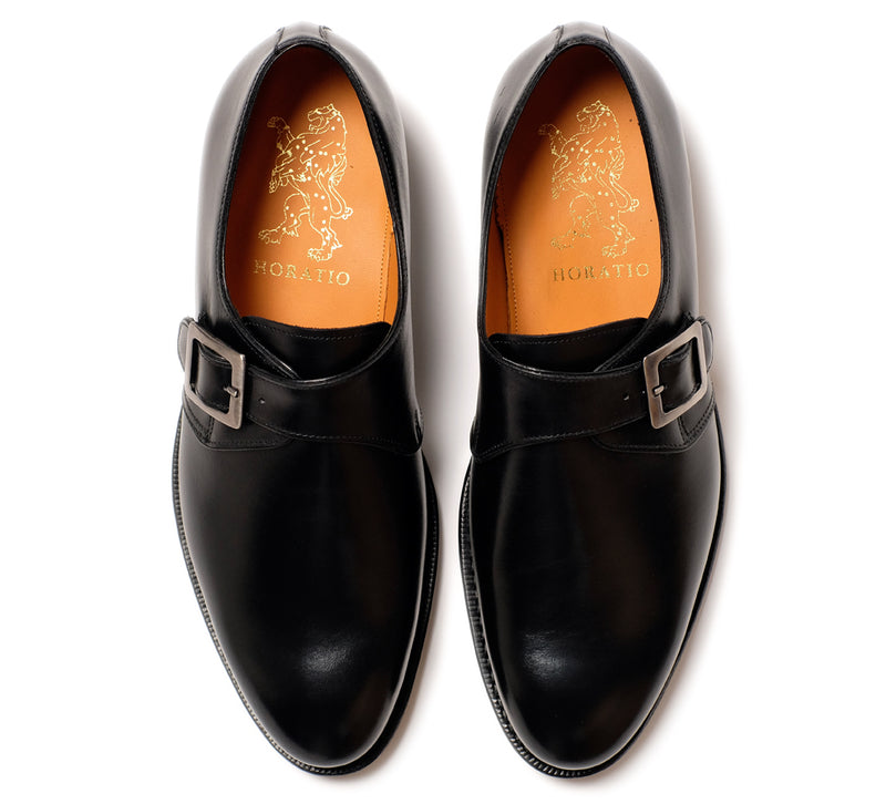 Clarges Single Monk - Black Calf