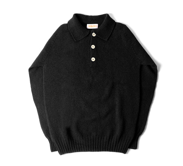 Kowdray Shaggy Polo - Black