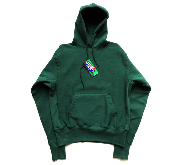 Cross Knit Hooded Sweatshirt Dk Green