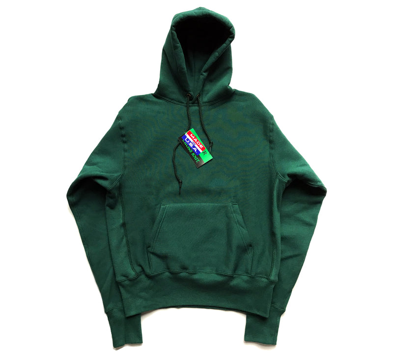 Cross Knit Hooded Sweatshirt Dk Green – Horatio