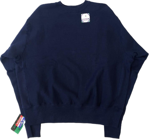 Cross Knit Crew Sweatshirt Navy